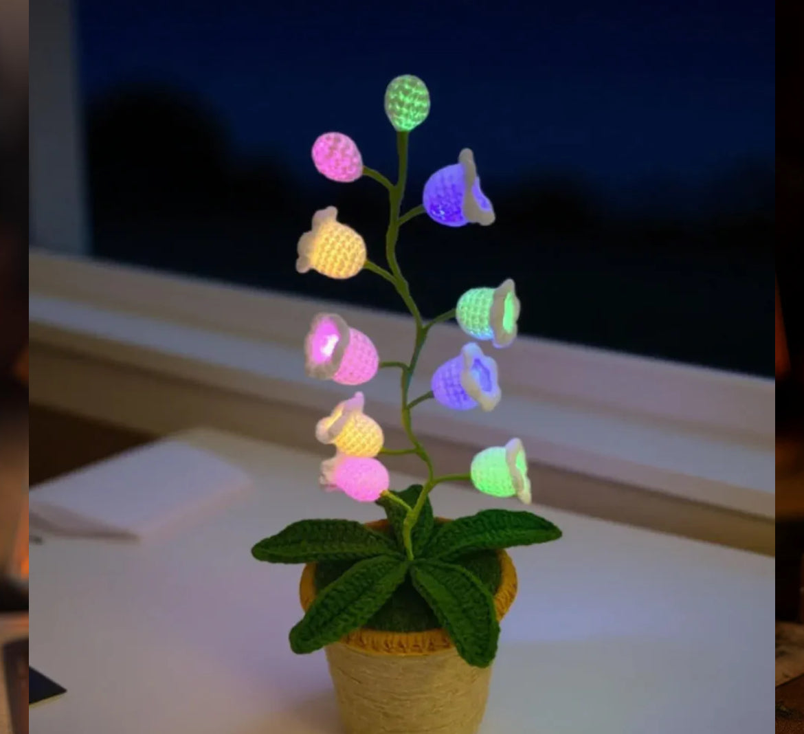 LumiBloom™ Floral Crochet Lamp