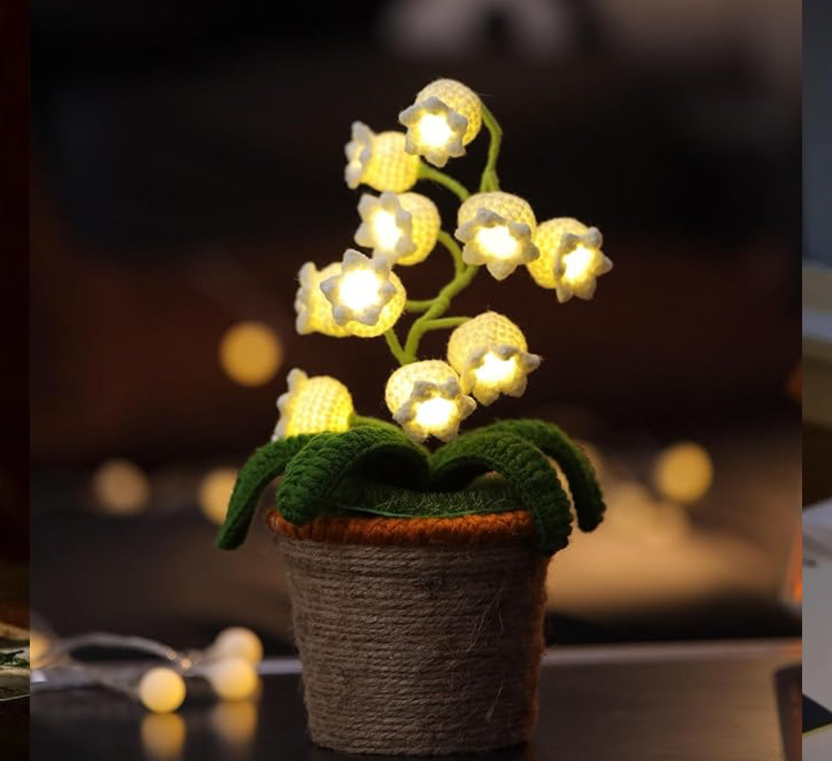 LumiBloom™ Floral Crochet Lamp