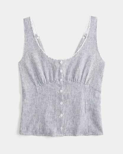 Button-Through Top
